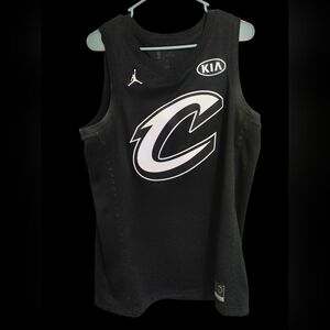 Jordan NBA Lebron James #23 Black&White NBA Allstar Cleveland Cavaliers Jersey